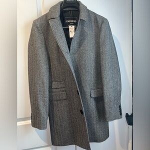 Express Men's Charcoal Trench Coat